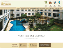 Tablet Screenshot of hopelandhotel.com